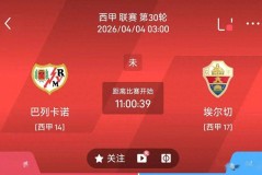 最新足球推荐：4月4日3点西甲 巴列卡诺VS埃尔切