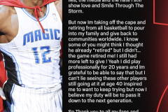 魔兽霍华德长文宣布退役 结束20年篮球职业生涯