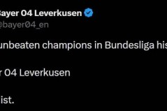 勒沃库森开心庆祝拜仁输球 药厂仍是德甲唯一不败冠军