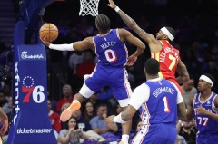 约翰逊32+10+5马克西空砍28分 老鹰胜76人